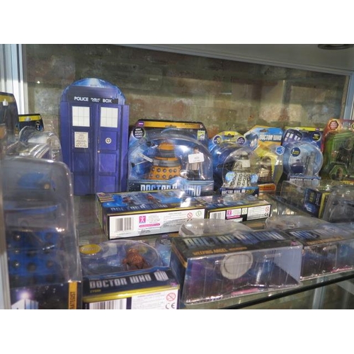 410 - A collection of Dr Who figures and book - please see images for vendors list