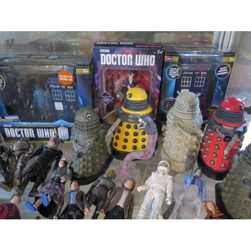 415 - A collection of Dr Who figures - please see images for vendors list