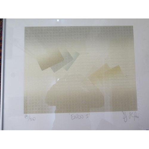 464 - A pair of prints entitled Endo I dated 83 number 75/100