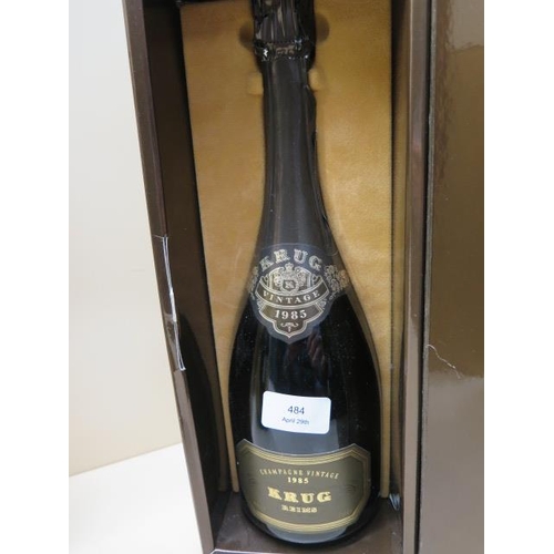 484 - A bottle of Krug Brut Vintage Champagne 1985 - boxed