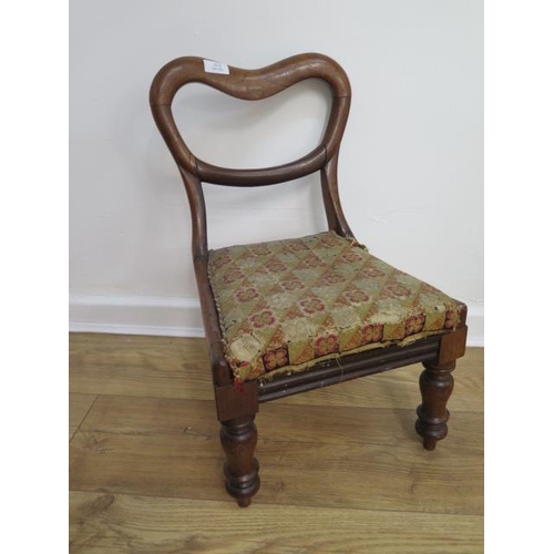 573 - A 19th century rosewood child's chair - height 54cm