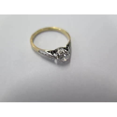 66 - An 18ct gold diamond solitaire ring size M - approx weight 2 grams - approx diamond weight 0.30ct - ... 