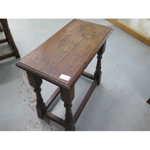 646 - A 19th century oak joint stool in good condition and colour - Width 53cm x Height 53cm