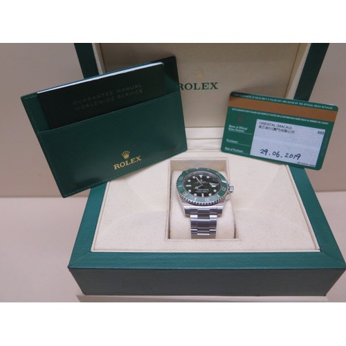 208 - A gents Rolex Submariner Hulk model 116610LV serial number G34N 5434 full set with box and papers - ... 