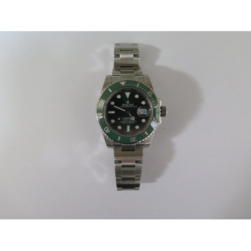 208 - A gents Rolex Submariner Hulk model 116610LV serial number G34N 5434 full set with box and papers - ... 