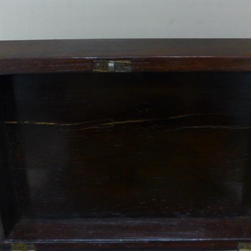 634 - A 19th century rosewood tea caddy - missing one cover, otherwise good - Width 23cm