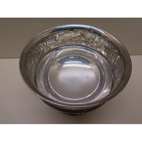 201 - A silver embossed footed bowl Birmingham 1929/30 - no engraving - Height 13cm - approx weight 11.8 t... 