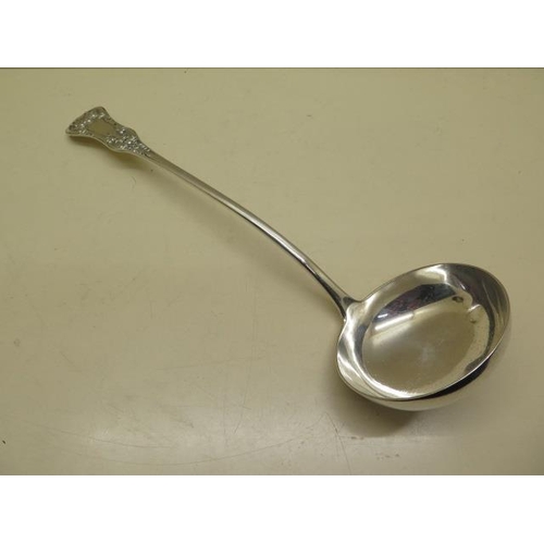 225 - A Victorian Scottish silver ladle Glasgow 1840/41 M&R - Length 35cm - approx weight 8 troy oz - no e... 