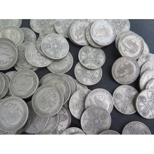 325 - A collection of half silver Florins coins 1920 to 1929