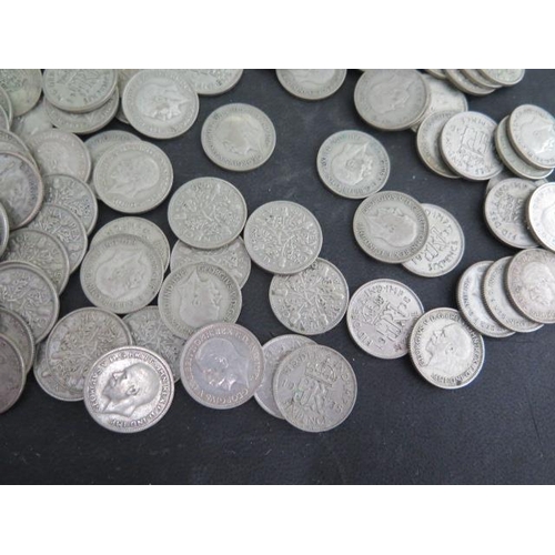 326 - A collection of half silver sixpence piece coins 1920 to 1939 - approx weight 20 troy oz