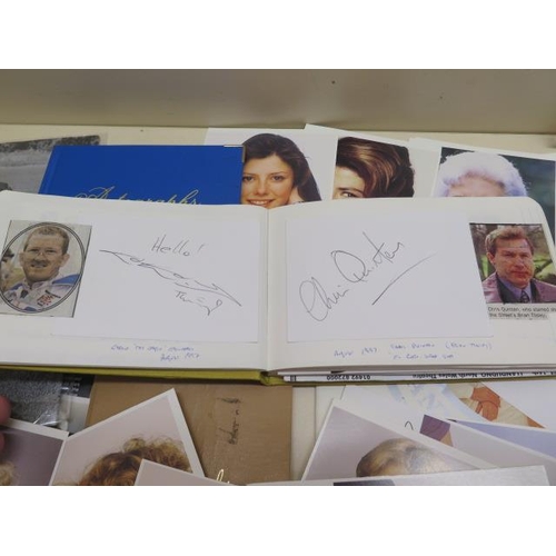 365 - A collection of TV, film and theatre autographs including Coronation Street, Frankie Howard, Ben Kin... 