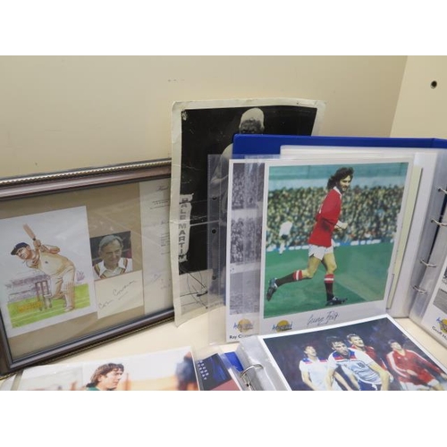 367 - A good collection of sporting autographs including two albums of footballer autographed editions inc... 