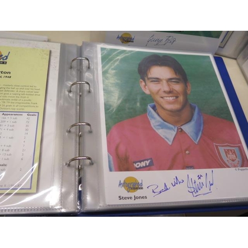 367 - A good collection of sporting autographs including two albums of footballer autographed editions inc... 