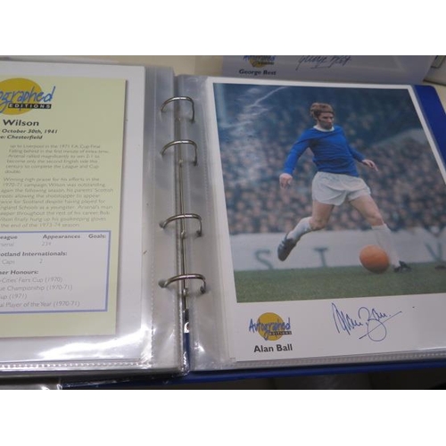 367 - A good collection of sporting autographs including two albums of footballer autographed editions inc... 