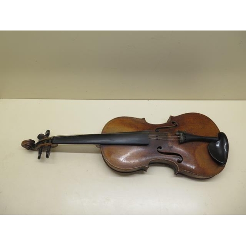 371 - A violin with a single piece 12 1/2