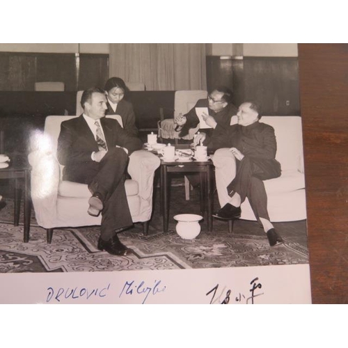 377 - A signed photograph of Deng Xiaoping and Milojko Drulovic - Deng Xiaoping 22 August - 19 February 19... 