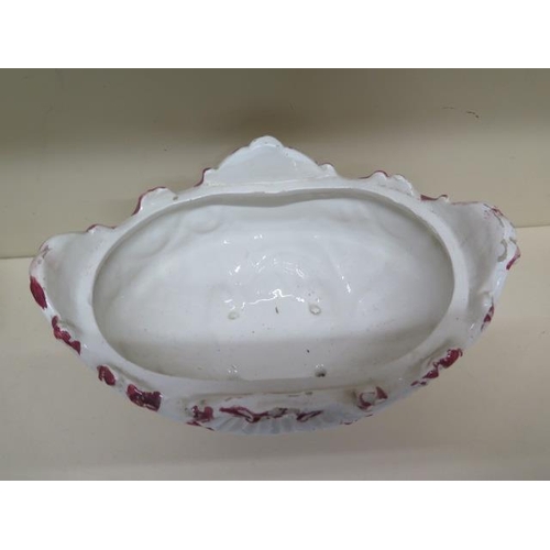 394 - A dove lidded tureen - Height 31cm x Width 33cm - some crazing and flaking but reasonably good