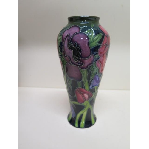 402 - A Moorcroft Anemone Tribute 2002 vase - Height 21cm - boxed, in good condition