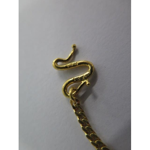 41 - A Chinese yellow gold chain - Length 52cm - approx weight 14.4 grams