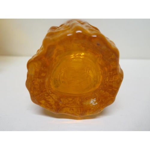 445 - A Whitefriars glass orange/tangerine bark effect vase - Height 125.5cm - in good condition