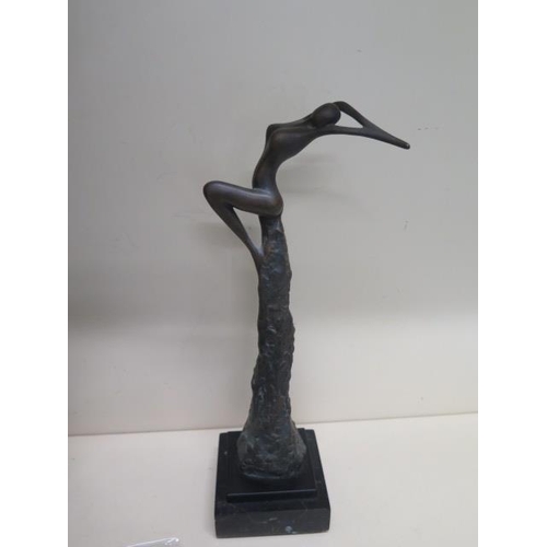 449 - A Jennine Parker Limited Edition Washington Green bronze figure Freedom 253/295 - Height 37cm - in g... 