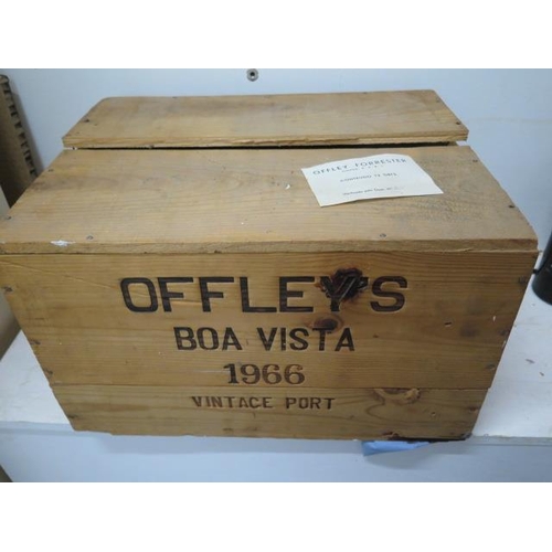 472 - A case of 11 bottles of Offley Boa Vista 1966 Vintage Port - seals good to three, the rest have some... 