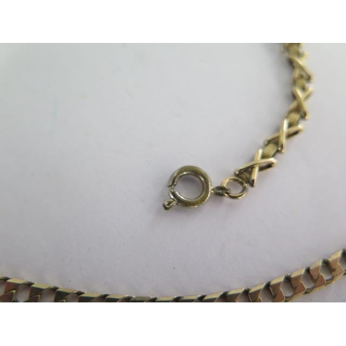 5 - Two 9ct yellow gold bracelets 21cm long - one with replacement clasp - total weight approx 10 grams