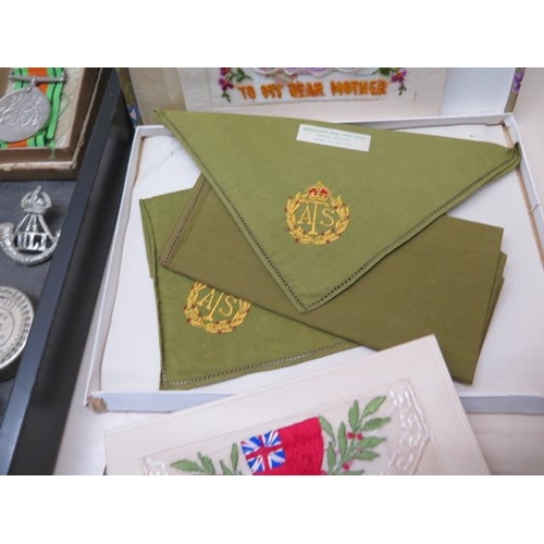 501 - A good collection of mainly WWI Militaria including a WWI duo medals to 1509 GNR F.A. SEAMAN RA, bad... 