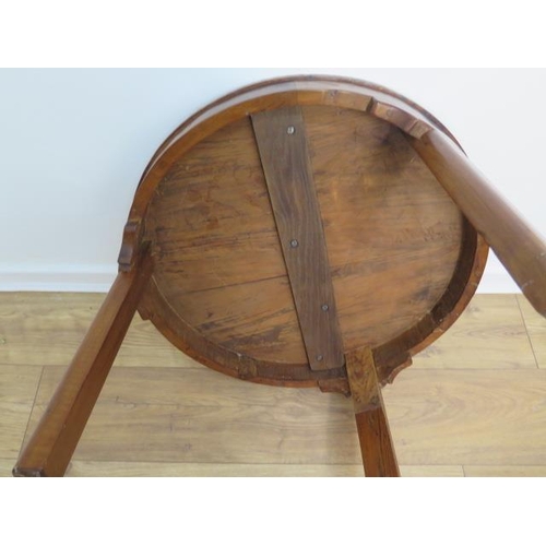 650 - A Moroccan round inlaid timber coffee table - Height 43cm x Diameter 61cm