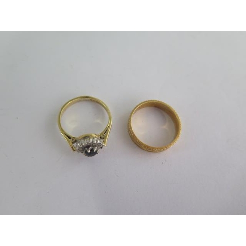 74 - Two 18ct yellow gold rings sizes I/J - total weight approx 5.7 grams