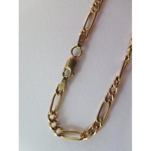 94 - A 9ct yellow gold 46cm necklace and a matching bracelet - total weight approx 6.8 grams