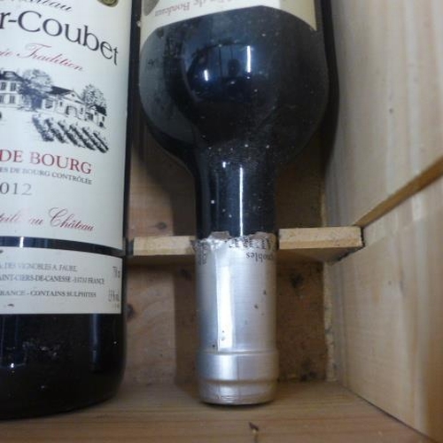 13 - Eleven bottles of Chateau Belair-Coubet Cuvee Tradition Cotes de Bourg 2012 red wine - some seals wo... 