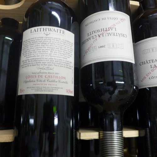 25 - 11 bottles of Chateau la Clariere Laithwaite 2005 Cotes de Castillon red wine