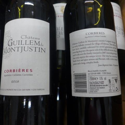 29 - Eleven bottles of Chateau Guillem de Montjustin Corbieres 2018 red wine