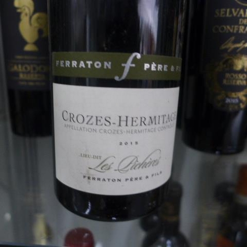 38 - Twelve bottles of red wine Crozes-Hermitage 2015 x 4, Galodoro Reserve 2017 x 2, Selvarossa Dei Conf... 
