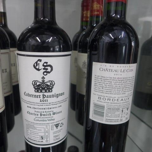 43 - Ten bottles of red wine Chateau les Grands Marechaux Cotes de Bordeaux 2010 x 3, Charles Smith Caber... 