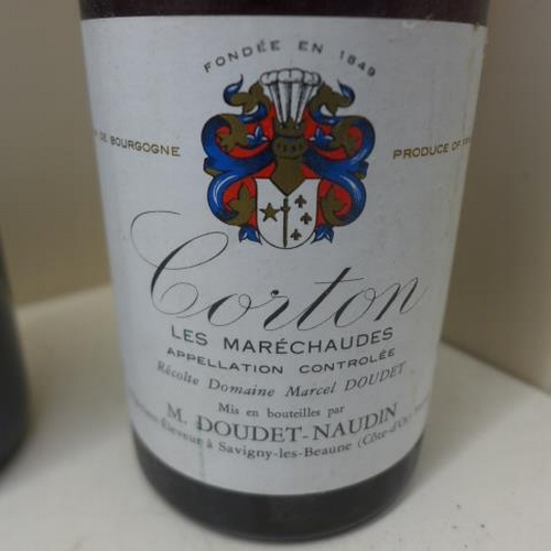 61 - A bottle of Chateau Giscours Margaux 2002 - level good - and a bottle of 1964 Corton level below nec... 