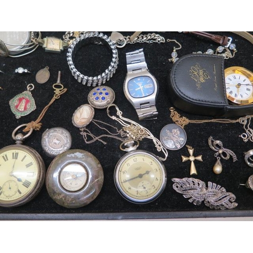 190 - A small collection of assorted watches and costume jewellery