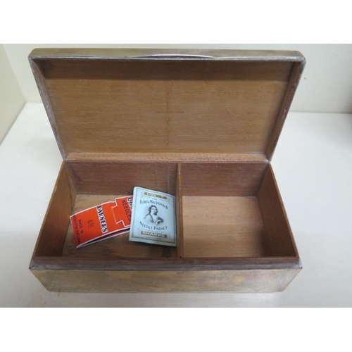 214 - A silver desk box, 17cm wide, some denting to corners otherwise reasonably good