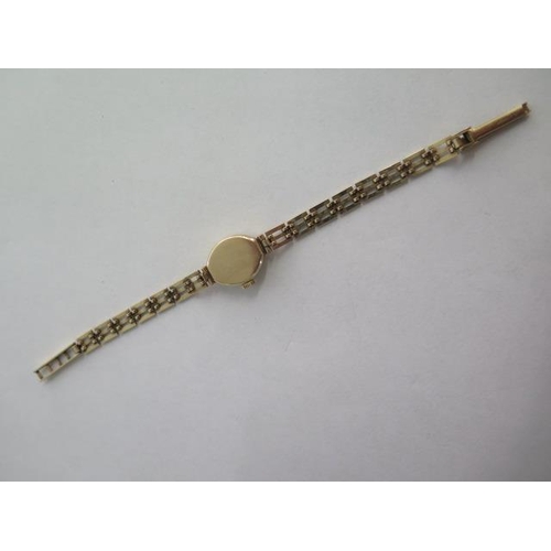 276 - A 9ct yellow gold Rotary manual wind ladies bracelet wristwatch (not running) approx 11.9 grams