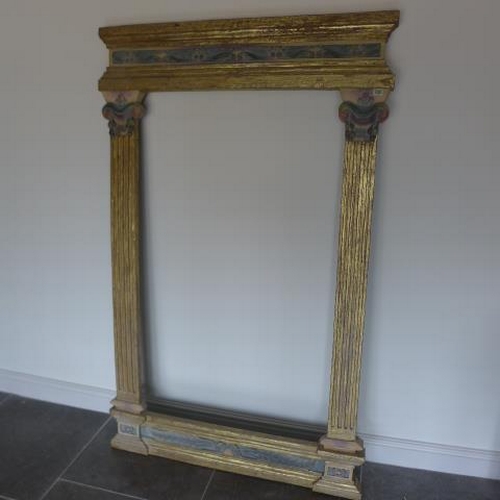 724 - A decorative frame - 178cm x 110cm overall - would take a mirror size 138cm x 81cm