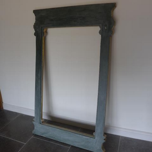 724 - A decorative frame - 178cm x 110cm overall - would take a mirror size 138cm x 81cm