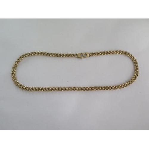 96 - A 9ct yellow gold 43cm long necklace - approx weight 13.9 grams - in good condition