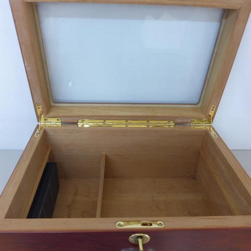 79 - Six cigar humidors including Artamis and Angelo and a counter top humidor - Height 45cm x 22cm x 22c... 