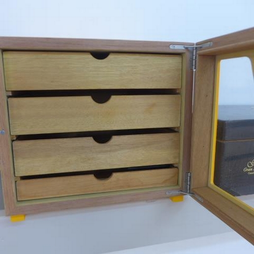 80 - Four cigar humidors and two boxes - trays missing to Montecristo - some wear to all but reasonably g... 