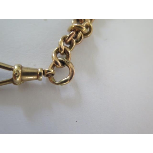 66 - A 9ct yellow gold graduating double Albert watch chain - Length 37cm - approx weight 47 grams - some... 