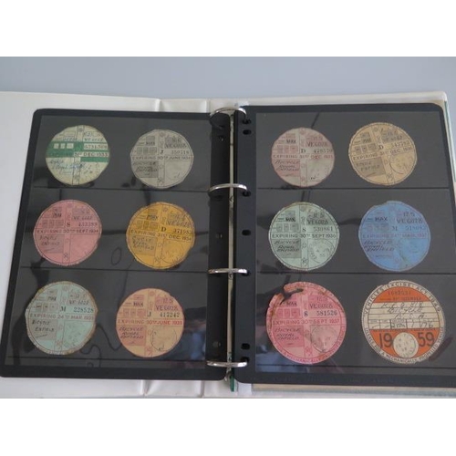 310 - A good collection of British Vehicle tax discs including 25 dating from 1924 to 1937 and 176 dating ... 