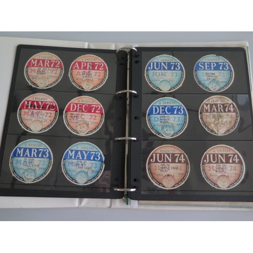 310 - A good collection of British Vehicle tax discs including 25 dating from 1924 to 1937 and 176 dating ... 