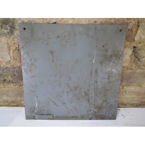 308 - Warning Limited Clearance alloy railway sign - generally good condition - 30cm  x 30cm