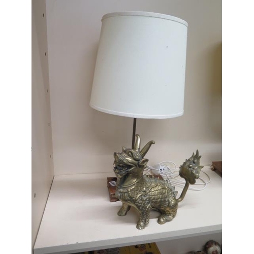 612 - A table lamp in the form of a dragon